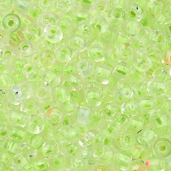 Glow in the Dark Luminous Transparent 8/0 Glass Seed Beads&nbsp;SEED-YWC0001-01I
