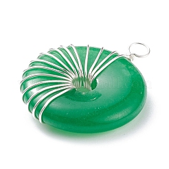 Natural Malaysia Jade Connector Charms&nbsp;PALLOY-JF01489-02