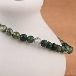 Natural Moss Agate Beads Stretch Bracelets&nbsp;XZ8284-1