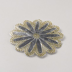 ラインストーン布アイロン接着/パッチ縫い付け  花  81x4.5mm&nbsp;DIY-WH20004-05A