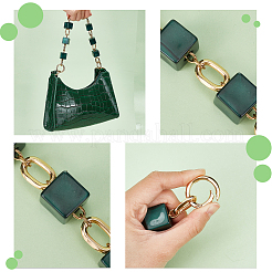 Square Acrylic Curb Chain Bag Strap&nbsp;FIND-WH0092-29B