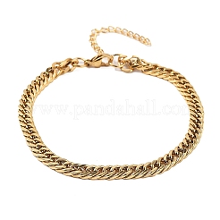 304 Stainless Steel Cuban Link Bracelets for Men Women&nbsp;BJEW-Q038-05G