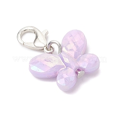 Opaque Acrylic Imitation Pearl Butterfly Pendant Decorations&nbsp;HJEW-JM03920-02