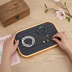 7-Slot Iron with Microfiber Ring Organizer Display Trays&nbsp;ODIS-WH0086-245