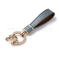 Microfiber & Zinc Alloy & Crystal Rhinestone Keychain&nbsp;KEYC-G062-01A