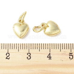 合金ペンダント  丸カン付き  ハートチャーム  ラックめっき  長持ちメッキ  ゴールドカラー  10.5x7.5x4mm  穴：4mm&nbsp;FIND-B046-03B-G