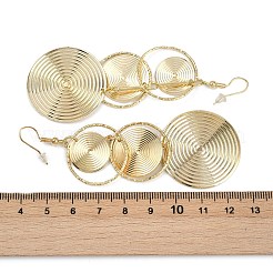 合金ダングルピアス  鉄のピアスフック  ゴールドカラー  ラウンド  88x32mm&nbsp;EJEW-S260-01B-G