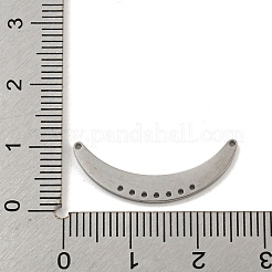 変色しない304ステンレススチールシャンデリア部品リンク  レーザー切断  三日月  ステンレス鋼色  9.5x23.5x1mm  穴：0.9mm&nbsp;STAS-B056-05P