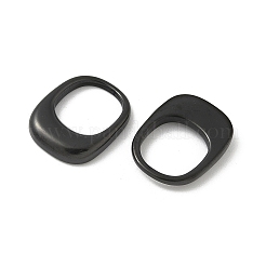 304ステンレスペンダント  イオンプレーティング（ip）  長方形のチャーム  ブラック  19x14.5x3mm  穴：12x10mm&nbsp;STAS-Q362-02A-B