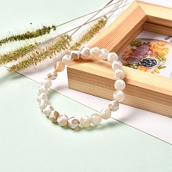 Tibetan Style Turtle Back Pattern dZi Natural Tibetan Agate Stretch Bracelet for Men Women&nbsp;BJEW-JB06716