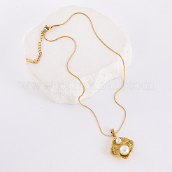 Elegant 304 Stainless Steel Flower Pendant Necklaces&nbsp;LS1275