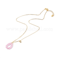 Brass Cubic Zirconia Pendant Necklace&nbsp;NJEW-JN03531