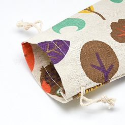 Printed Polycotton(Polyester Cotton) Packing Pouches Drawstring Bags&nbsp;ABAG-T004-10x14-19
