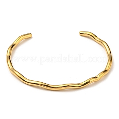 Ion Plating(IP) 304 Stainless Steel Cuff Bangles&nbsp;BJEW-H323-01G