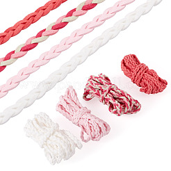 10 Yards 4 Colors  Braided Flat Faux Suede Cord&nbsp;LW-TA0001-05