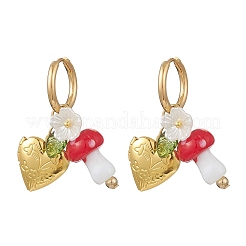 Acrylic Heart Locket Hoop Earrings&nbsp;EJEW-JE06844-02