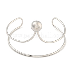 Non-Tarnish 304 Stainless Steel Cuff Bangles&nbsp;BJEW-P331-14P