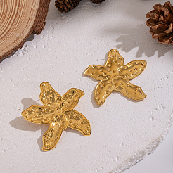 304 Stainless Steel Starfish Stud Earrings&nbsp;FR8971