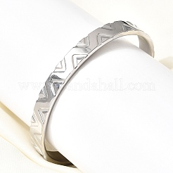 304 Stainless Steel Cuff Bangles for Women Men&nbsp;BJEW-H644-05P