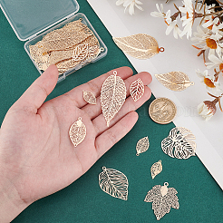 44Pcs 11 Style Brass Big Pendants&nbsp;KKC-PH0001-03