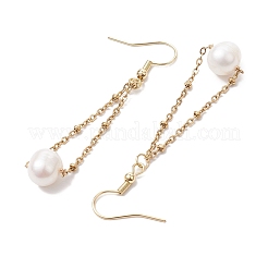 Natural Cultured Freshwater Pearl Dangle Earrings&nbsp;EJEW-JE05936-02