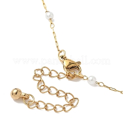 304 Stainless Steel and ABS Imitation Pearl Necklaces&nbsp;NJEW-JN05267