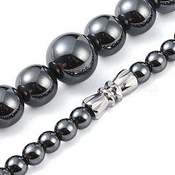 Non-Magnetic Synthetic Hematite Necklaces for Men&nbsp;NJEW-E107-03