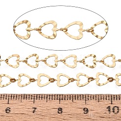 304 Stainless Steel Textured Heart Link Chains&nbsp;CHS-Q009-04G