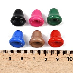 不透明焼付塗装アクリルビーズ  帽子  ミックスカラー  13x13mm  穴：3mm&nbsp;OACR-B051-04
