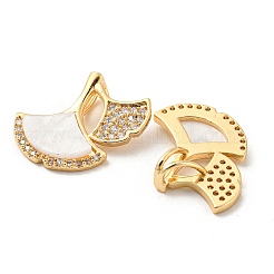 Brass Micro Pave Cubic Zirconia Pendants&nbsp;KK-P250-20G-01