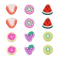 1800Pcs 6 Style Fruit Theme Handmade Polymer Clay Nail Art Decoration&nbsp;CLAY-YW0001-22