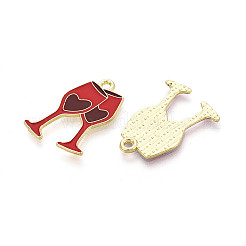 Valentine's Day Alloy Enamel Pendants&nbsp;ENAM-T023-17A