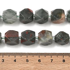 天然のアフリカブラッドストーンビーズ連売り  ナゲット  多面カット  シードビーズで  11.5~12.5x9~13x9~12mm  穴：1mm  約28個/連  14.96''（38センチメートル）&nbsp;GG-CBAF8A8-A09-01