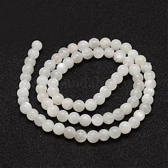 Natural White Moonstone Beads Strands&nbsp;G-F306-05A-6mm