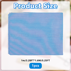 ストライプ柄コットン生地1枚  衣料品用  ブルー  160x100x0.02cm&nbsp;DIY-DR0002-63B