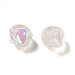 UVメッキレインボー虹色アクリルビーズ  ナゲット  ミックスカラー  18.5x15x13.5mm  穴：1.4mm&nbsp;PACR-M002-07
