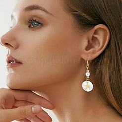 40Pcs Natural Freshwater Shell Pendants&nbsp;SHEL-SC0002-04