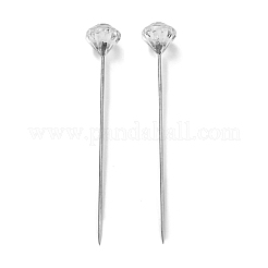 50Pcs Crystal Head Steel Sewing Craft Positioning Needles&nbsp;TOOL-NH0001-03C