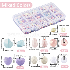 580Pcs 7 Styles Opaque Acrylic Beads&nbsp;SACR-SP0001-24
