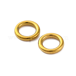 304ステンレススチールリンクリング  イレギュラーラウンドリング  ゴールドカラー  6x1mm  内径：3.8mm&nbsp;STAS-H235-10C-G
