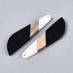 14Pcs 7 Styles Opaque Resin & Walnut Wood Pendants&nbsp;RESI-N053-19