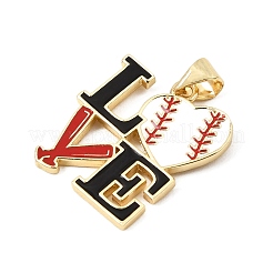 Baseball Alloy Enamel Pendants&nbsp;AL-CBAC8B4-04B-G