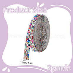 3Yard Glass Hotfit Rhinestone&nbsp;DIY-WH0622-385A