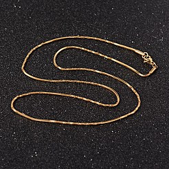 304ステンレススチールスネークチェーンネックレス  カニカン付き  ゴールドカラー  19.6インチ（50cm）  1.7mm&nbsp;NJEW-O096-A-23G