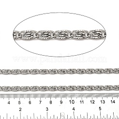 304ステンレススチールルマキナチェーン  溶接されていない  スプールで  ステンレス鋼色  11x5x1.7mm&nbsp;CHS-C013-02C-P