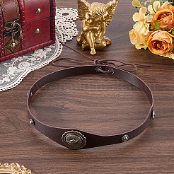 1Pc Middle Ages Retro Imitation Leather Viking Headbands&nbsp;OHAR-CL0001-02A