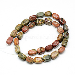 Natural Polychrome Jasper/Picasso Stone/Picasso Jasper Beads Strands&nbsp;X-G-Q948-84