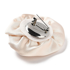 Flower Cloth with Plastic Pearl Brooch Pin&nbsp;JEWB-K013-01P-05