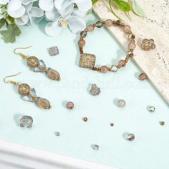 DIYビーズキット  アクリルビーズ入り  ガラスビーズ  キャメル  3~22.5x3~21x3~13mm  穴：1~5.5mm  1020pc&nbsp;DIY-SC0029-81C