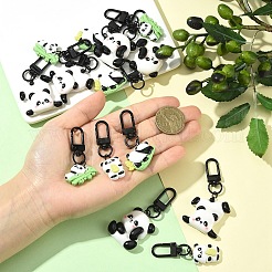 15Pcs 5 Styles Panda Resin Pendant Decorations&nbsp;HJEW-YW00210
